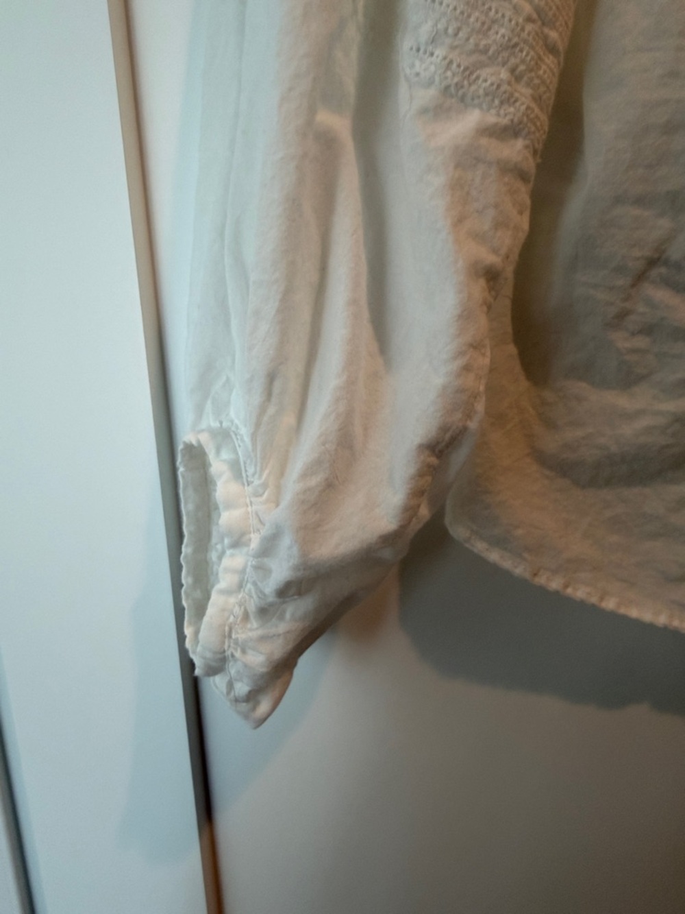 Mango Women's White Ruffled Button-Front Top - Picture 5 of 7